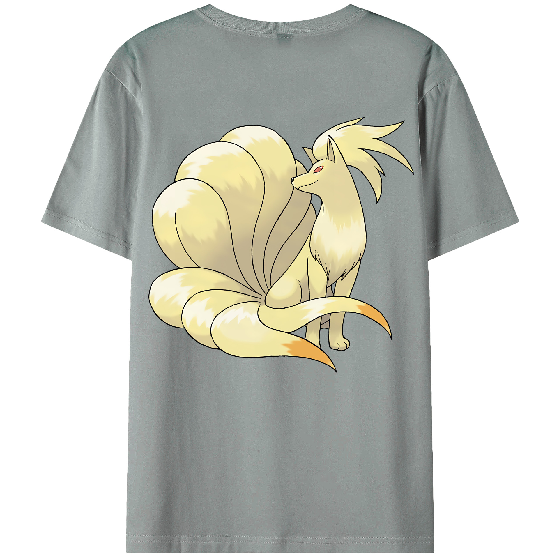 （画像用） ポケットモンスター Pokémon 綿100％ メンズ半袖Tシャツ（バックプリント） 通気性